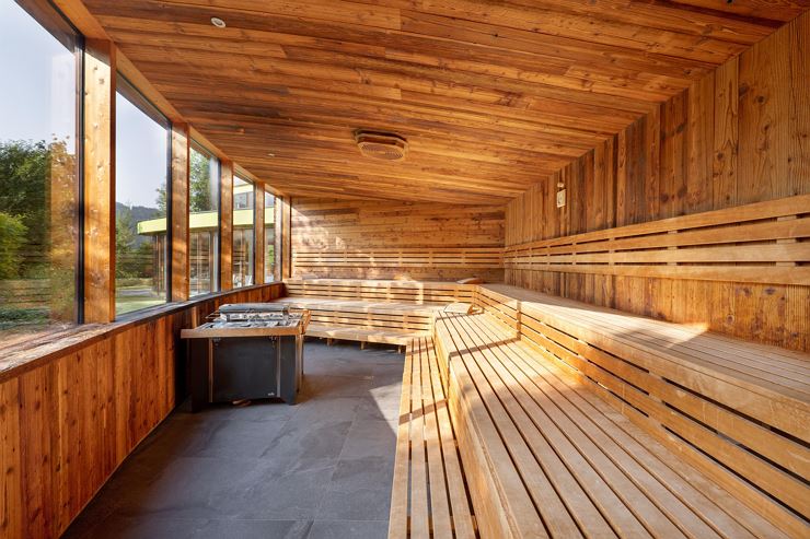 Außensauna Innenansicht