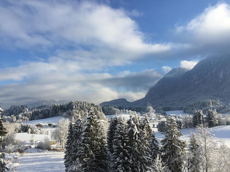 Ausblick vom Hotel Winter